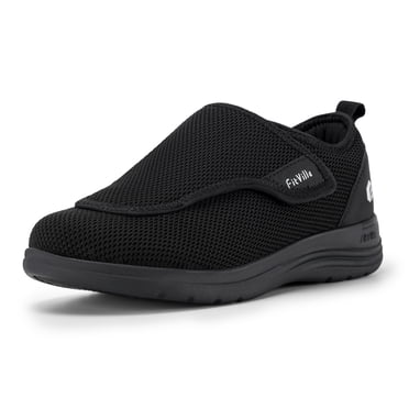 FitVille Chaussures de Marche Larges pour Femmes pour Pied Enflé Chaussures Sans Coutures Coussinées pour Diabétiques