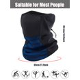 thumbnail image 4 of Ski Mask Neck Gaiter for Men Women Cold Weather Windproof 2 Pack Dark Gray Blue, 4 of 7