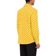 thumbnail image 3 of INSPIRE CHIC Chemise pour Homme Motif à Pois Col en Pointe Manches Longues Chemise Boutonnée 42 Jaune, 3 of 6