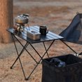 thumbnail image 4 of Folding Camping Table, Anti Slip Legs Camp Side Table Black Strong Waterproof Hinged Joint  For Fishing, 4 of 8