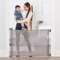 thumbnail image 1 of Barrière de sécurité rétractable Regalo pour bébé, barrière en maille murale de 50 po pour portes et escaliers, réglable, indicateur de verrouillage, quincaillerie incluse, 1 of 4