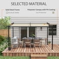 thumbnail image 4 of Outsunny Pergola en Métal 10 Pieds x 13 Pieds avec Toit à Auvent Rétractable, Beige, 4 of 10