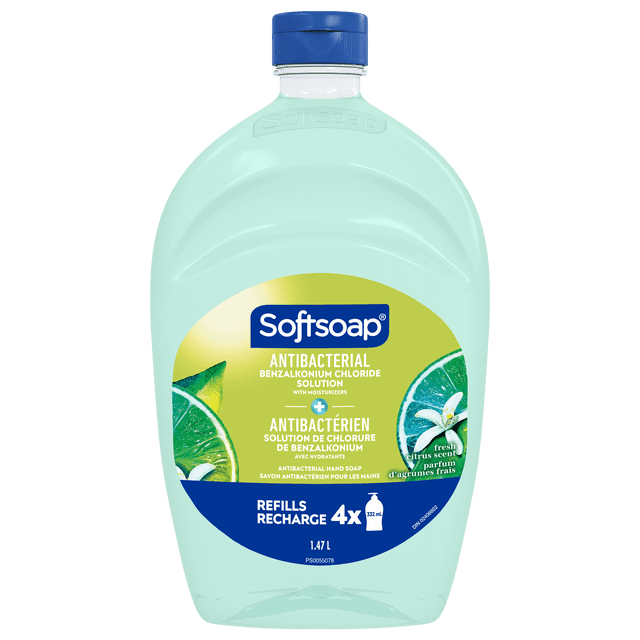 Softsoap Antibacterial Liquid Hand Soap, Fresh Citrus Scent, 1.47 L Refill