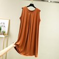 thumbnail image 2 of Modal Lingerie Chemise de Nuit Sans Manches pour Femmes, Robe de Nuit d'Été, Camisoles Unies, 2 of 9