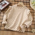 thumbnail image 2 of Besolor Toddler Baby Girls Long Sleeve Tops Shirts Cute Printed Ruffle Crewneck Basic Blouse Kids Fall Undershirts, 2 of 3