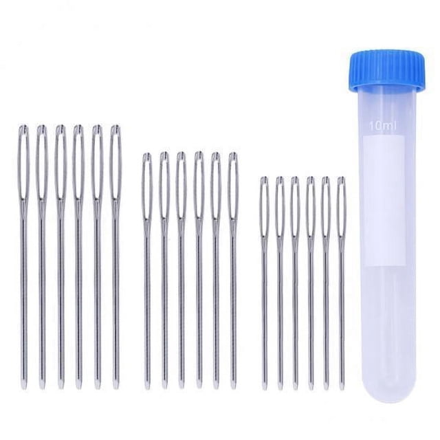 GUOOL 2x18 Pcs Aiguilles à Point de Croix à Gros Œil avec Étui, comme Décrit, 3 Pcs