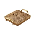 thumbnail image 1 of D Serving Tray With Handles Rectangular Snack Tray For Tea Cups Fruits Desserts Living Room Party Plastic Dishwasher Safe D, 1 of 7