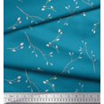 thumbnail image 3 of Soimoi Rayon Fabric Leaves & Buds Flower Print Fabric by Yard 42 Inch Wide, 3 of 3