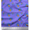 thumbnail image 1 of Soimoi Poly Georgette Fabric Notes & Guitar Musical Instrument Print Fabric by the Yard 52 Inch Wide, 1 of 5