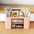 thumbnail image 4 of Desk Organizers and Accessories Desk Organizer with 2 Drawer Multi Functional Pencil for Desk Desk Organizers and Accessories with 5 Compartments Drawer for Office with Study Supplies, 4 of 6