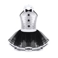 thumbnail image 1 of ranrann Jupe Tutu à Sequins Col Halter pour Filles Robe de Danse Ballet Déguisement Noir 10, 1 of 7