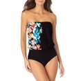 thumbnail image 1 of Anne Cole Tunnel Blouson Front Keyhole One-Piece Black 8, 1 of 2