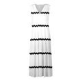 thumbnail image 4 of TJAZFJPA Robe Soleil Blanche Femme Été Aguichant Col en V Profond Formelle Sans Manches Longue Robe Dégradé Fermeture Éclair Évasée Robes Femme Robes Formelles pour Ados, 4 of 4