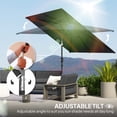thumbnail image 4 of Outsunny Parasol de Patio Inclinable, Parasol de Jardin de Marché avec Manivelle, Gris Foncé, 4 of 10