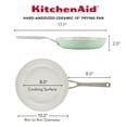 thumbnail image 2 of KitchenAid Poêle à Frire en Céramique Anodisée Dure - Pistache 10"/25 cm, 2 of 4