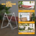 thumbnail image 4 of Outsunny 2-in-1 Steel Hammock Stand, Foldable Hammock Net Stand, Black, 4 of 10