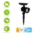 thumbnail image 2 of Mainstays Solar Powered Black LED Landscape Spot Light, 60 Lumens, 2 of 7