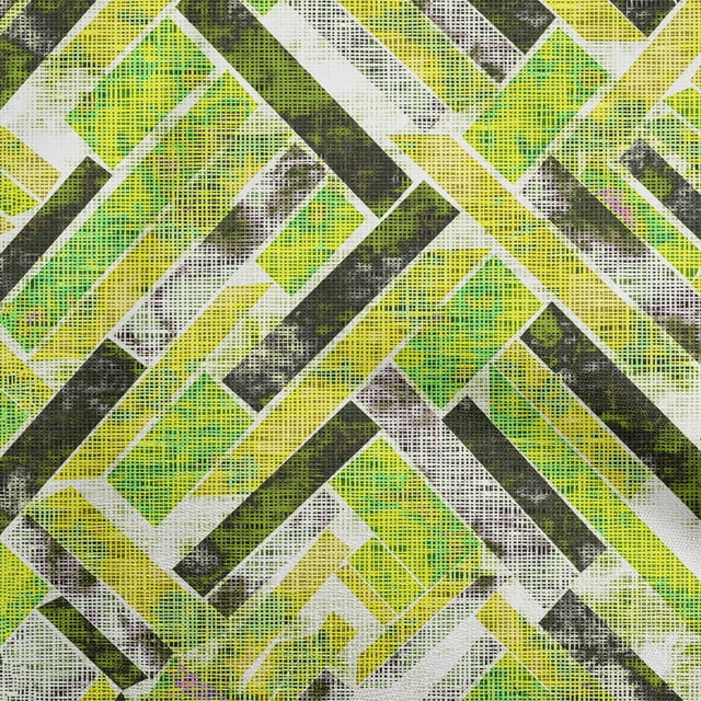 oneOone Rayon Light Green Fabric Stripes Sewing Material Print Fabric By The Yard 56 Inch Wide