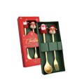 thumbnail image 1 of Amzcrzy Forks Christmas Spoon Christmas Dessert Spoon Fork Stainless Steel Tableware Set Cute Doll With Hand Gift Some Tableware Utensils Flatware Camping Utensils, 1 of 2