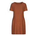 thumbnail image 4 of Gspmoly Robe pour Femmes, Mode d'Été pour Femmes Robe à Manches Courtes à Col Rond Mi-Mollet Robe Imprimée Robes de Cocktail pour Femmes Cadeaux de Vacances, 4 of 8