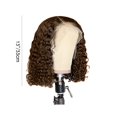 thumbnail image 2 of Pisexur Lace Front Wigs Human Hair Small Roll Front Lace Mesh Button Mesh Wrap Stick Soft,Human Hair Wig, Wavy Lace Front Wig, Pre Combed HD Front Black Female Curly Wig, 13 Inches, 2 of 2