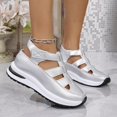 thumbnail image 4 of Bootara Women'S Plus Size Hollow-Out Casual Sandals, Closed Toe Platform Sandals Height-Boosting Thick Sole, 4 of 12