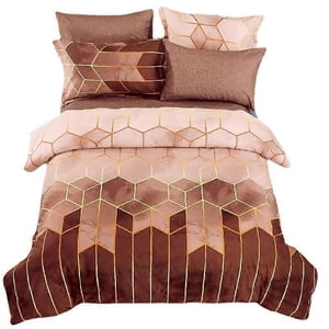 Literie rayée vert foncé vert 135x200 2-piece Linge de lit en microfibre sertie de couverture de couette géométrique couvre-couette moderne