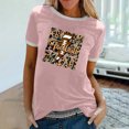 thumbnail image 2 of EQWLJWE Hauts d'Été pour Femmes Hauts pour Femmes Liquidation Mode Féminine Manches Courtes Col Rond Hauts Amples Blouse Manches Bouffantes Imprimé, 2 of 6