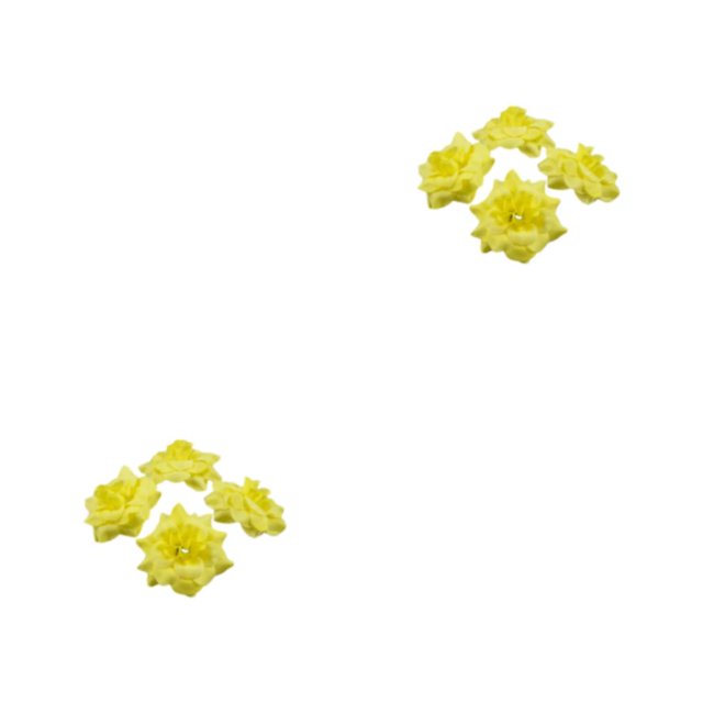 Decodeary 50pieces Low Maintenance Soft Texture Fabric For Albums And Decorations Realistic Appearance Fiber Wide Application Yellow 4.5cm 2Set
