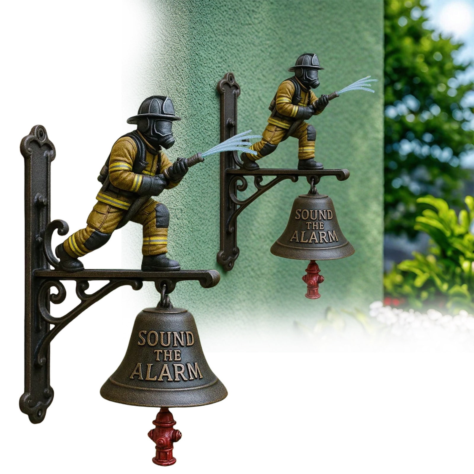 Themed Decorative Doorbell Hanger for Front Door Unique Design Resin Ornament Functional Home Accessory Decoration for Entryway#