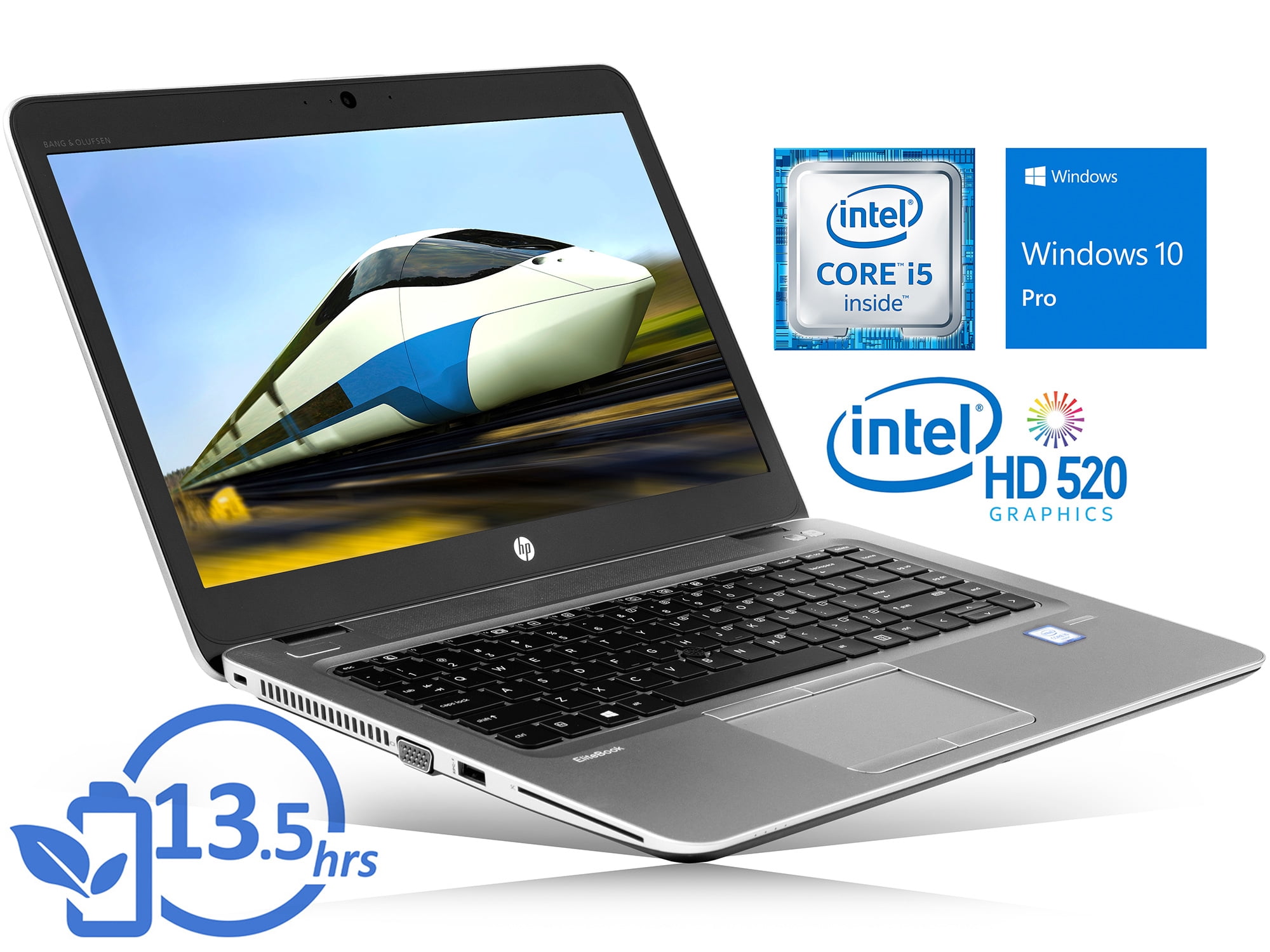HP EliteBook 840 G3 Notebook, 14" FHD Display, Intel Core i5-6300U Upto 3.0GHz, 8GB RAM, 256GB SSD + 1TB HDD, VGA, DisplayPort, Card Reader, Wi-Fi, Bluetooth, Windows 10 Pro