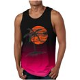 thumbnail image 1 of Styesk Tank Tops Men Men Casual Fashion Gradation Printing Pullover Round Neck Sports Tank, 1 of 2