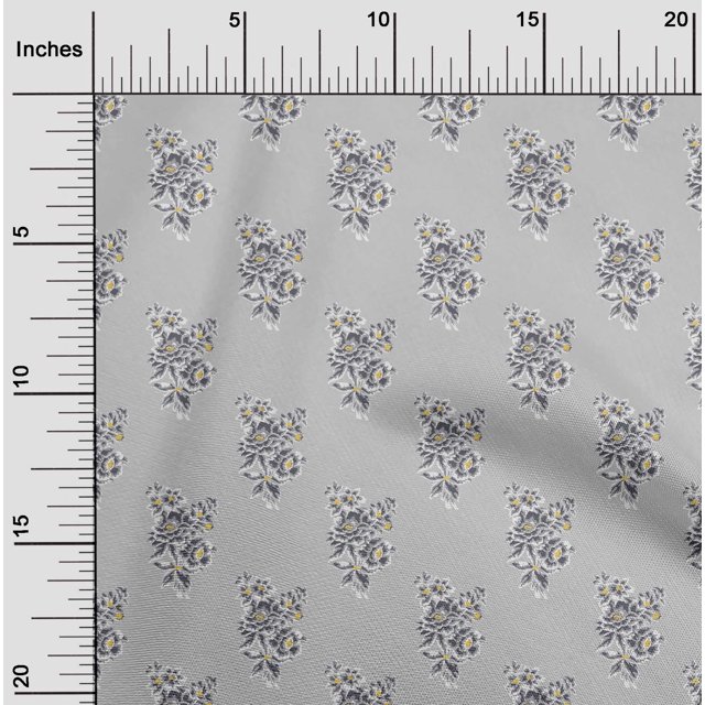 oneOone Cotton Flex Fabric Flower Artistic Printed Craft Fabric BTY 40 Inch Wide