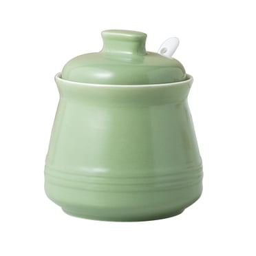 Sugar Bowl With Lid, Sugar Salt Pot Seasoning Canister,Sugar Storage Jar, Sugar Pot, Sugar Container Spice Jar-Yellow-Sugar Bowl