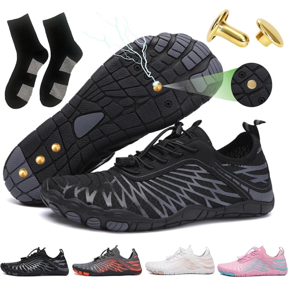 CatFox Grounding Shoes with Copper Barefoot Shoes 2025 New River Trekking Outdoor Waterproof Hike Healthy Non-Slip Arch Support Flexible