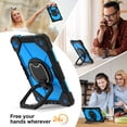 thumbnail image 3 of Samsung Tab A9 8,7 Pouces Étui Antichoc Rotatif - Protection Intégrale en Silicone+PC avec Fonction Support, Antichute et Résistante à l'Usure, Design Embossé, Comprend une Bandoulière - Couleur Noir et Vert Menthe, 3 of 7