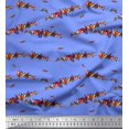 thumbnail image 1 of Soimoi Velvet Fabric Colorful Bird Decor Fabric Printed Yard 58 Inch Wide, 1 of 3