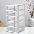 thumbnail image 2 of CHUANK Boîte en Plastique Transparente à 5 Niveaux Liquidation Tiroir de Bureau Rangement Tiroir à Plusieurs Niveaux Boîte de Rangement en Plastique pour Bureau Fournitures de Bureau Étagère de Rangement Transparente avec Tiroirs Blanc, 2 of 4