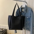 thumbnail image 1 of Becaristey Scratch-proof Handbags With Fine Stitching Wide Application Daily PU Bag Large Capacity Tote Bags black, 1 of 6