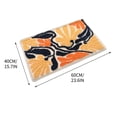 thumbnail image 3 of Fridja Non Slip Bath Mat Bathroom Rugs, Soft Floral Lightweight Bath Mats, Super Absorbent Quick Dry Bath Rug Shower Mat, Fit Under Door Bathroom Floor, Machine Washable, Orange 16"x24", 3 of 5