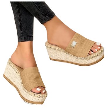 ZTTD Sandales de Plage d'Été Mode Décontractée Compensées Chaussures pour Femmes Pantoufle pour Femme A