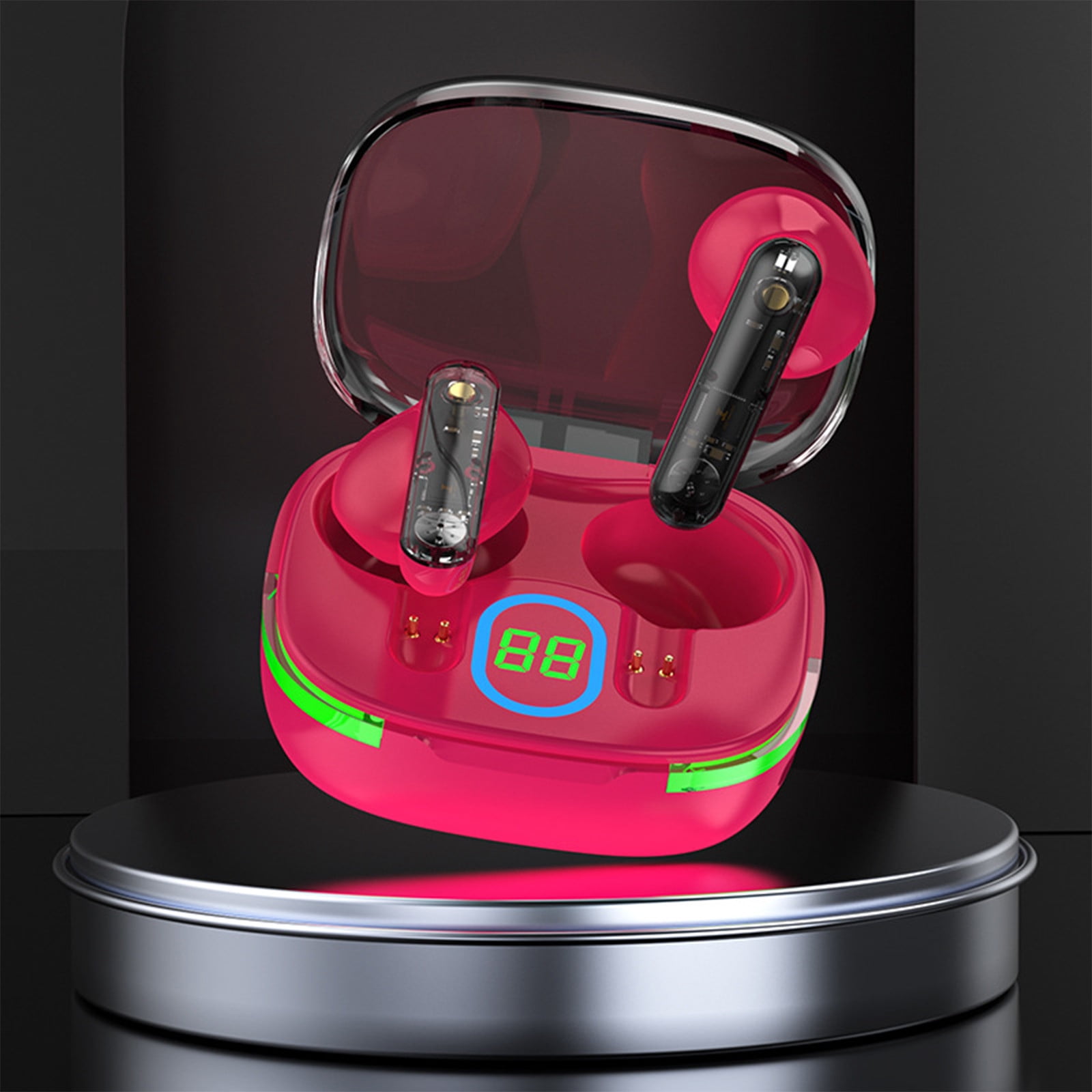 Wireless Earbuds, Bluetooth 5.3 In Ear Headphones, Light-Weight, Built-in Microphone, Immersive Sound, with Breathing Light Charging Case, HIFI Speakers, Intelligent Pairing