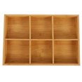 thumbnail image 2 of Miangastore Unfinished Wood Tray with 6 Compartments Rectangular Shape tray Multipurpose Organizer for Crayon Chalk Storage Art, 2 of 8
