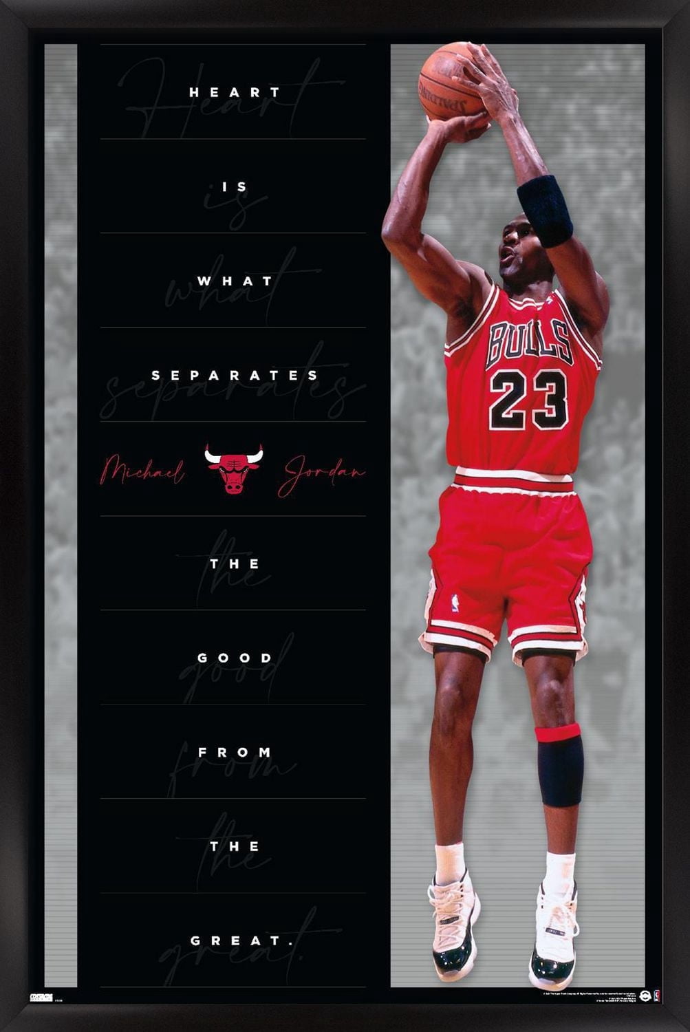 Michael Jordan - Heart Wall Poster