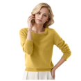 thumbnail image 1 of 2025 Chandail à Col Rond pour Femmes Chandails pour Femmes Petites Chandail Couleur Unie Long Chandails à Enfiler pour Femmes, 1 of 4