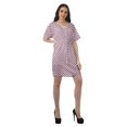 thumbnail image 3 of Moomaya Robes Décontractées pour Femmes Courtes Imprimées Robe Fluide à Col en V pour Femmes Grande Taille, 3 of 6