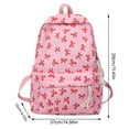 thumbnail image 2 of Bow Backpack Cute Preppy Daypack for Teen Girls College Travel Bookbag Stylish Large Capacity Rucksack, 2 of 7