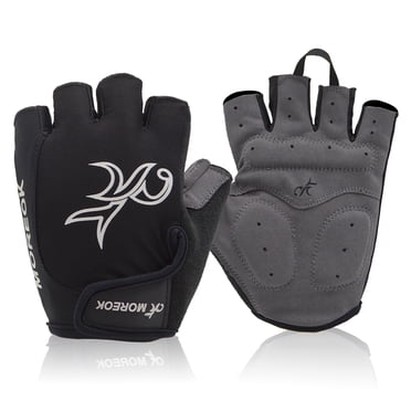 Amdohai Cycling Gloves Mountain Bike Bicycle Gloves Breathable Shock Absorbing Padded Half Finger Sports Gloves for Men and Women