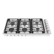 36 in. Gas Cooktop in Stainless Steel with 6 Burners including Power Burners