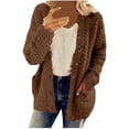 thumbnail image 2 of LSLJS Women's Fall Winter Cardigans Long Sleeve Button V-Neck Pullover Tops Open Front Casual Lightweight Sweater, 2 of 7